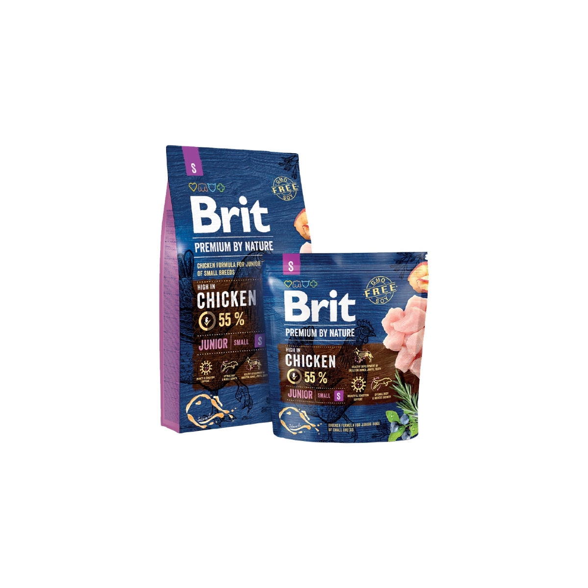 BRIT Premium sausā barība mazo šķirņu kucēniem, vista 8 kg - Produkta attēls