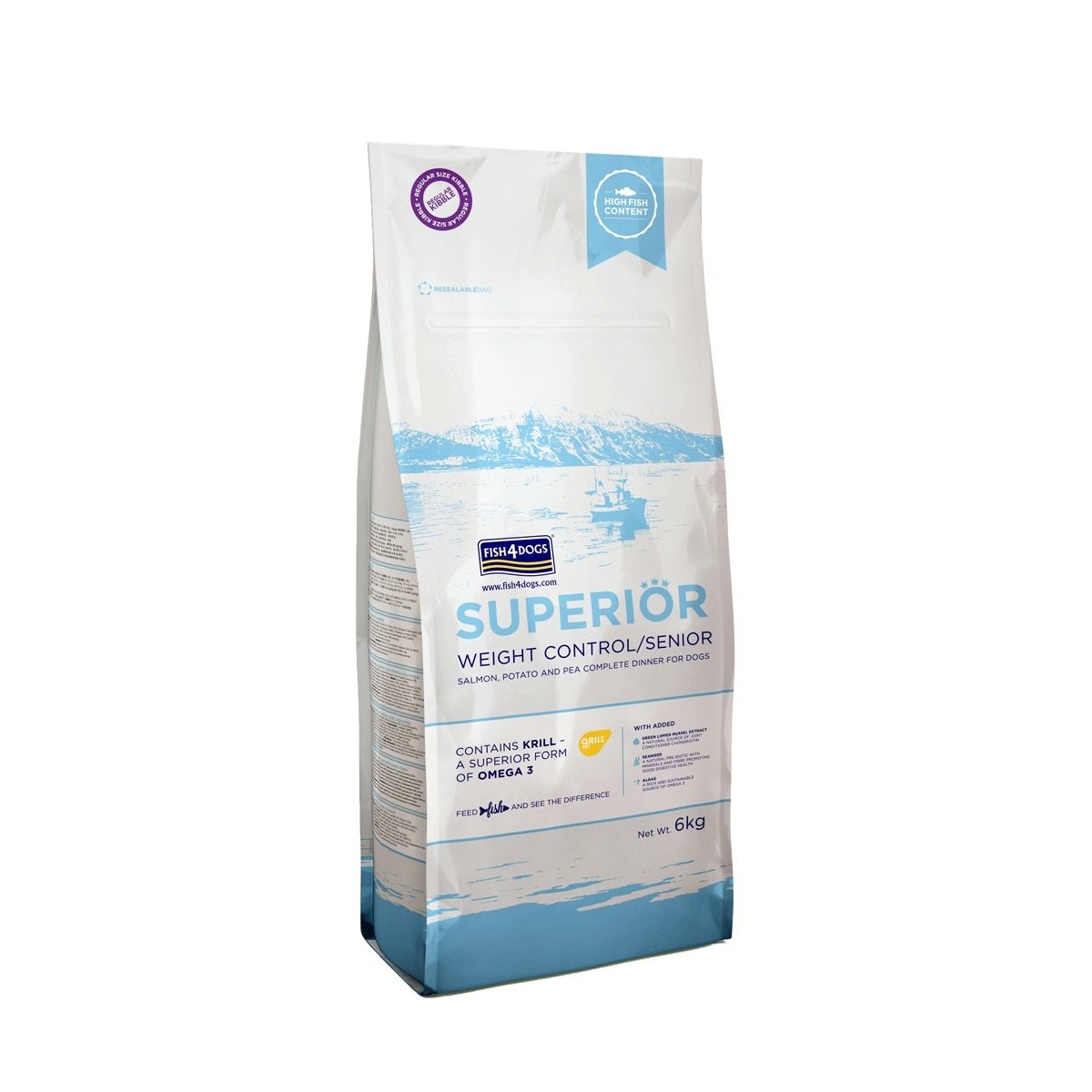 Fish4Dogs Superior sausā barība gados veciem suņiem, 1,5 kg - Produkta attēls