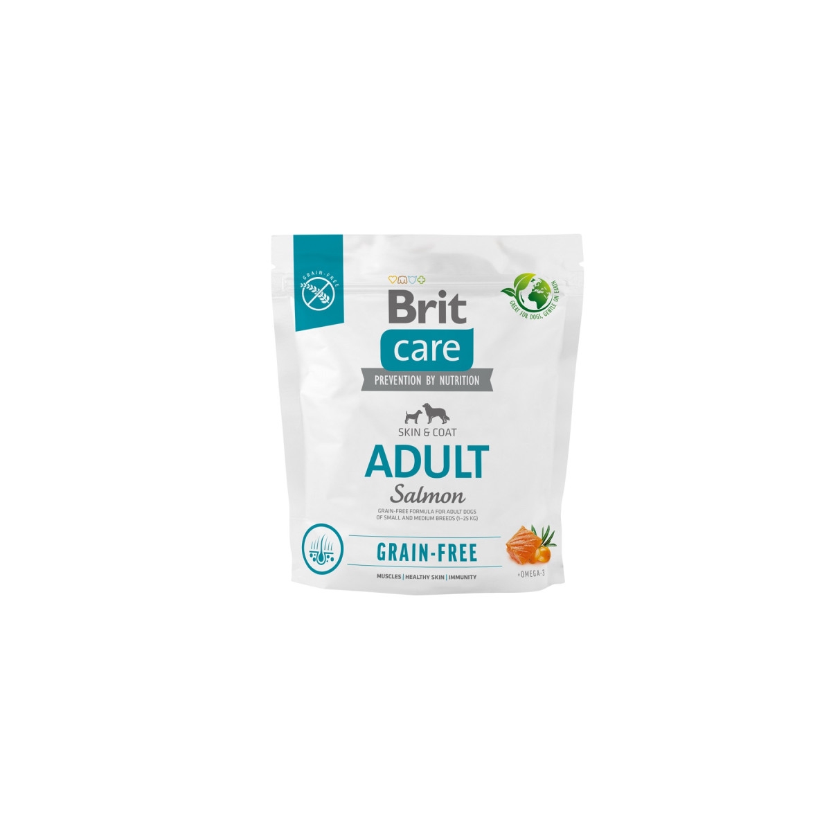 BRIT Care Medium/Mini sausā barība suņiem, lasis, 1kg - Produkta attēls