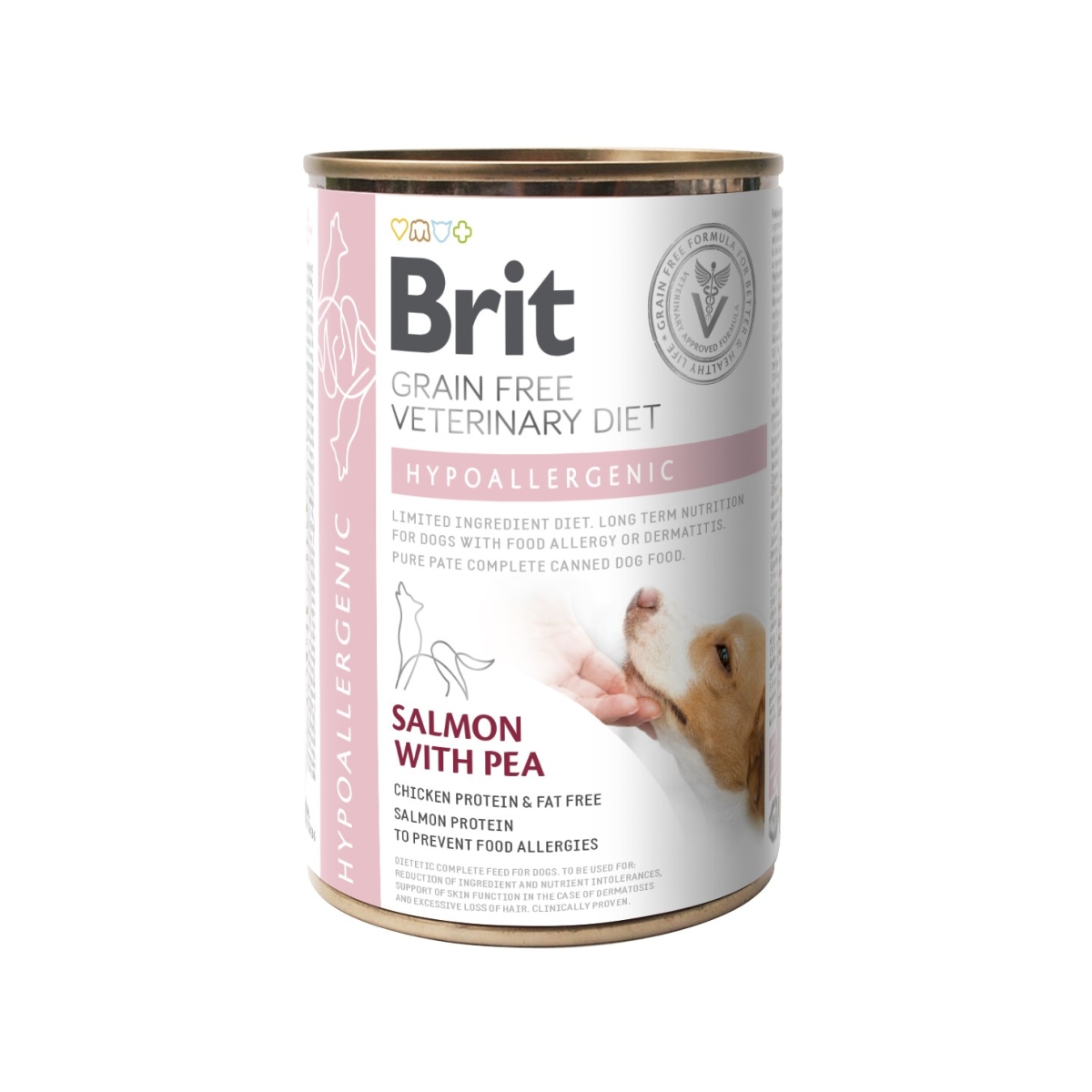 BRIT GF Hypoallergenic mitrā barība suņiem, lasis/zirņi 400 g - Produkta attēls