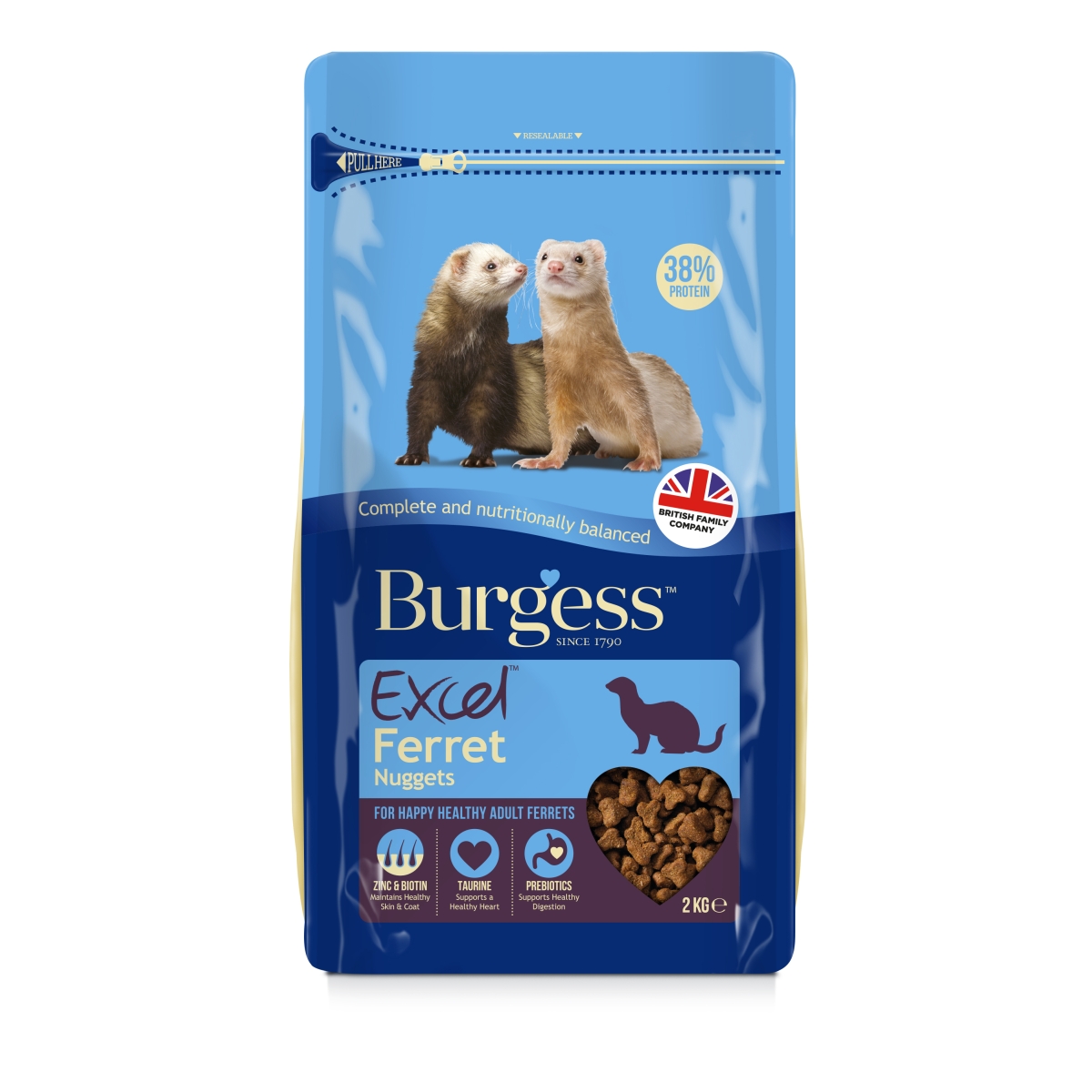 Burgess Excel Nuggets Seskiem  2 kg - Produkta attēls