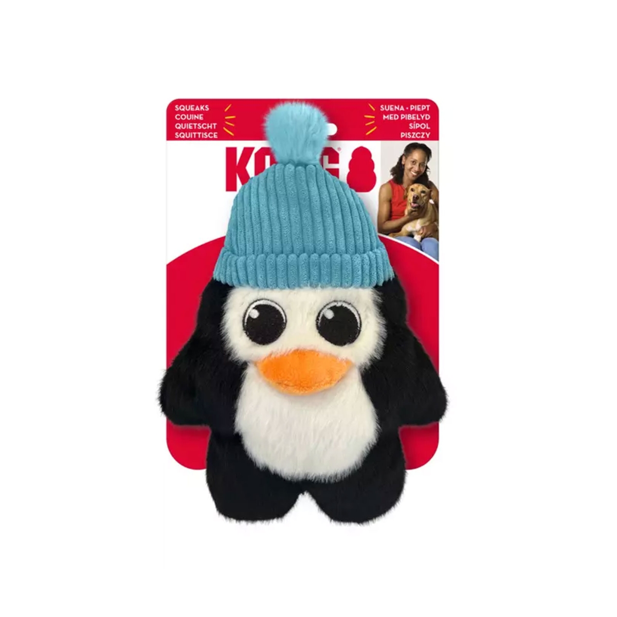 KONG Holiday Snuzzles Penguin rotaļlieta suņiem, S - Produkta attēls