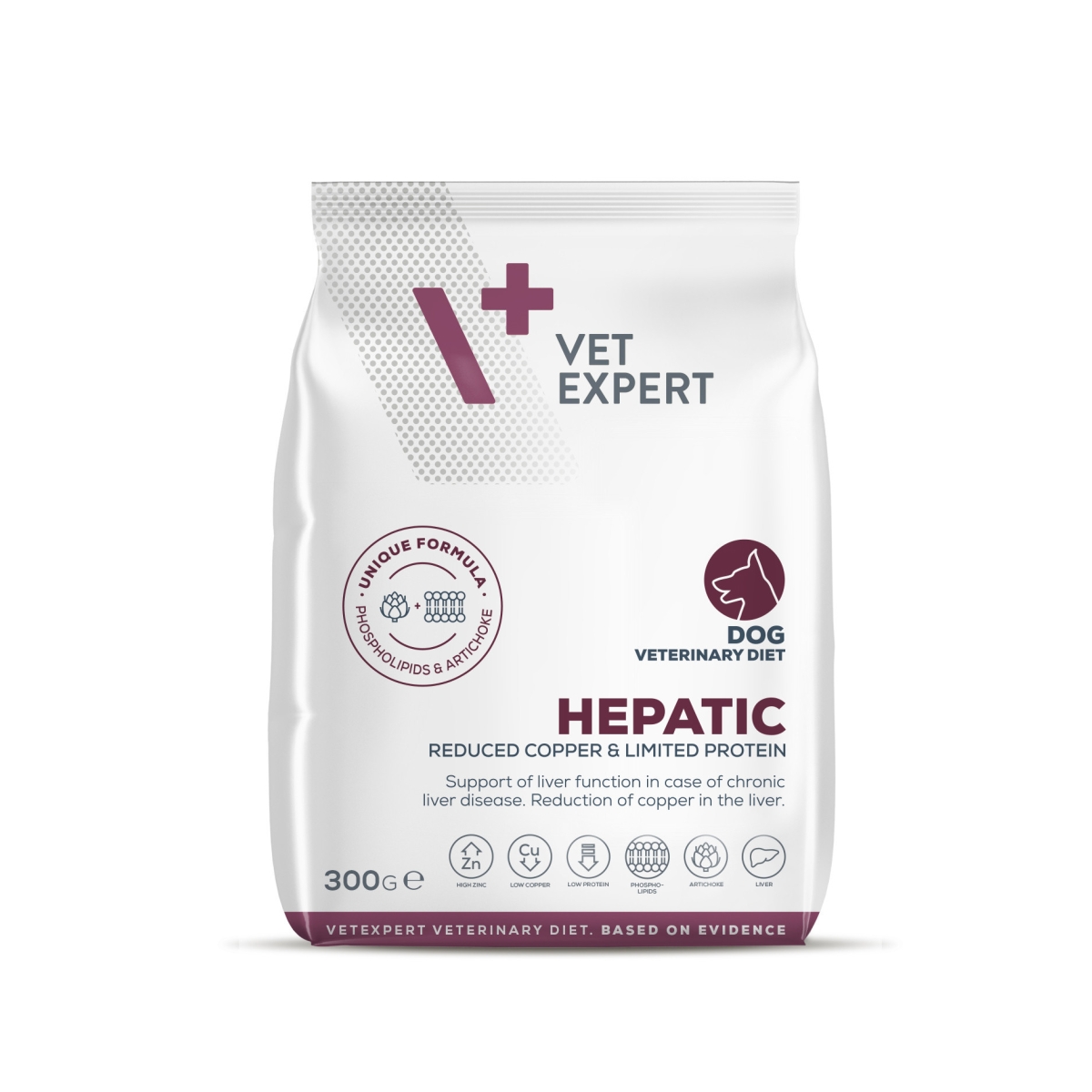 VetExpert 4T VD Hepatic sausā barība suņiem 300G - Produkta attēls 1