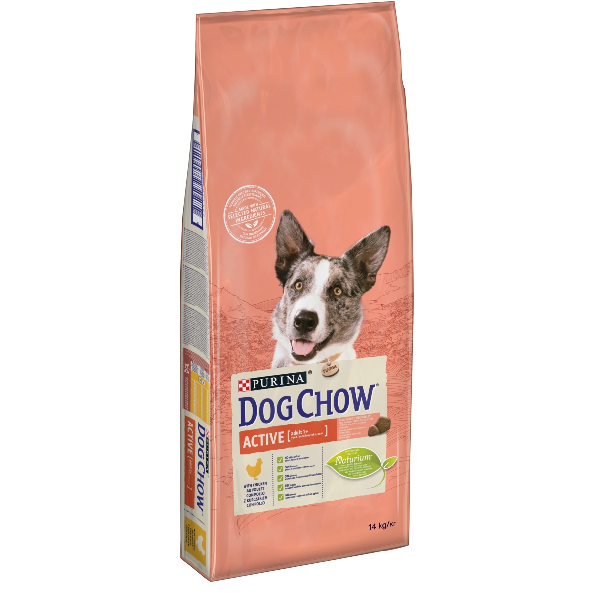 PURINA DOG CHOW ACTIVE CHICKEN 14KG - Produkta attēls