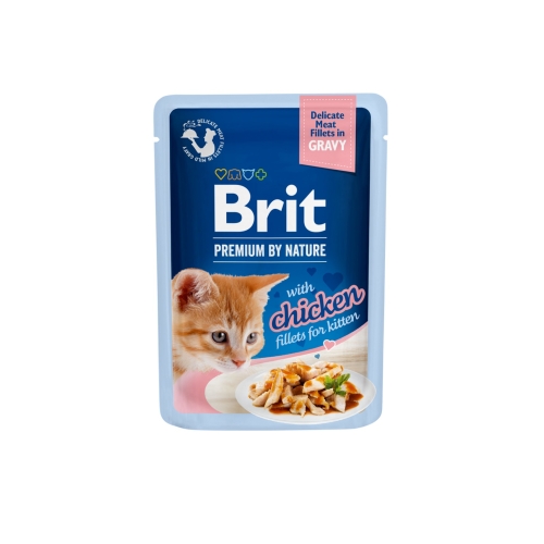 BRIT Premium mitrā barība kaķēniem, vista mērcē 85g