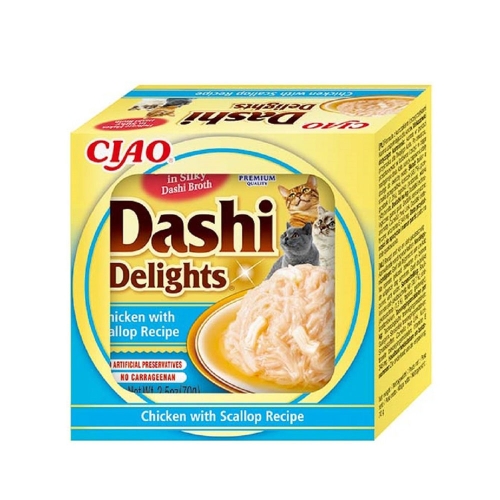 CHURU Dashi Delights gardums kaķiem, vista/ķemmīšgl.70g