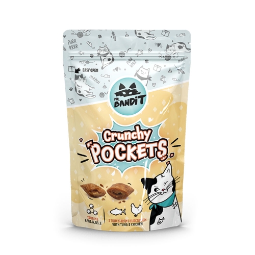 MR.BANDIT Crunchy Pockets kaķiem, tuncis/vista, 40g