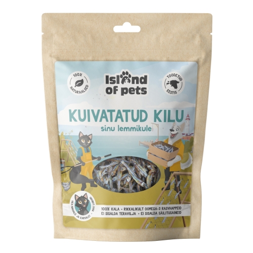 ISLAND OF PETS zivju gardumi suņiem Baltijas šprotes 80g