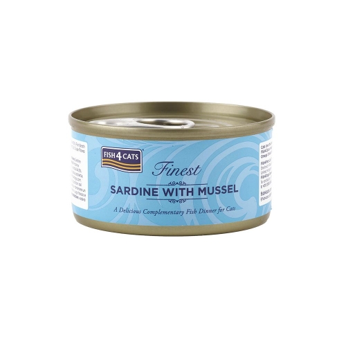 FISH4CATS mitrā barība kaķiem, sardīnes/gliemenes, 70 g