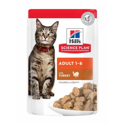 HILL'S SP Adult mitrā barība kaķiem, tītars, 85g