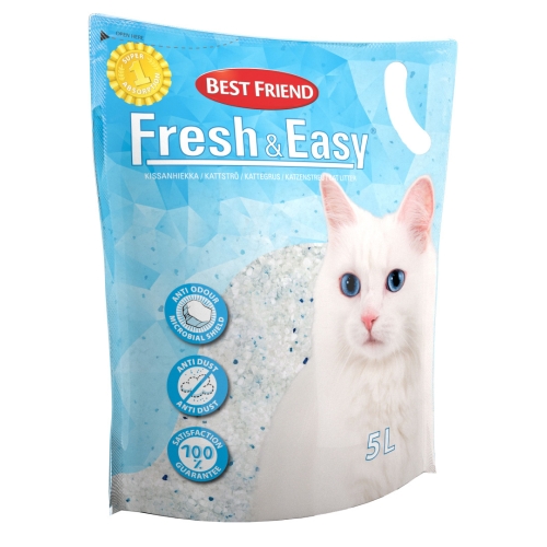 Best Friend Fresh&Easy silikāta kaķu smiltis, 5 L