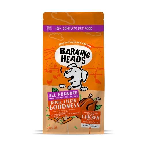 BARKING HEADS All Hounder Chicken sausā barība suņiem,vista,2kg