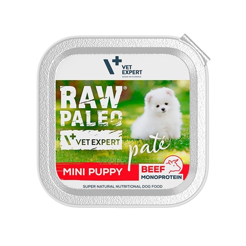 RAW PALEO Mini pastēte kucēniem, liellops, 150g