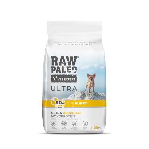 RAW PALEO Ultra Mini sausā barība suņiem, tītars, 2kg