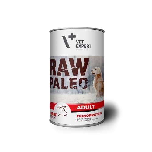 RAW PALEO Adult mitrā barība suņiem, liellops, 400g