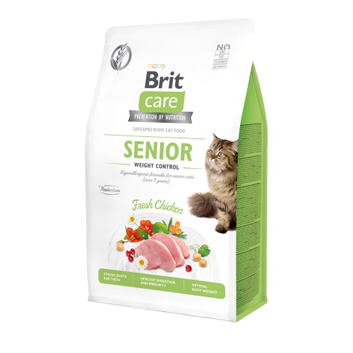 BRIT Care Senior Weight Control sausā barība kaķiem 2kg