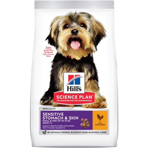 HILL'S SP Sensitive Stomach&Skin S&M sausā barība suņiem, vista, 3kg