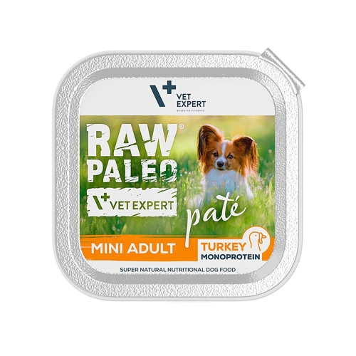 RAW PALEO Mini Adult pastēte suņiem, tītars, 150g