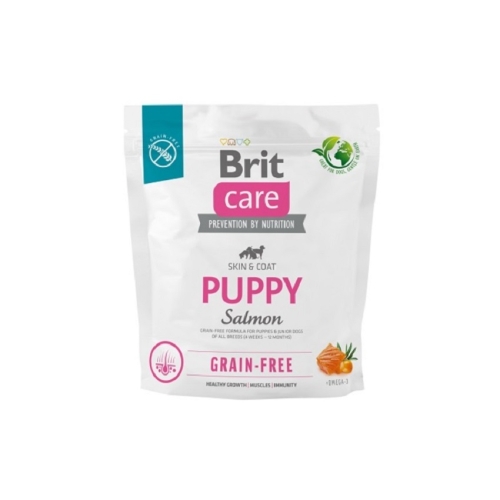 BRIT Care Puppy sausā barība kucēniem, lasis,1kg