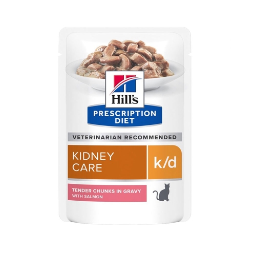 HILL'S PD k/d Kidnay Care mitrā barība kaķiem, lasis, 85g