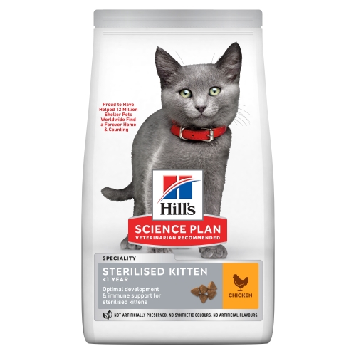 HILL'S SP Sterilised sausā barība kaķēniem, vista, 1,5kg