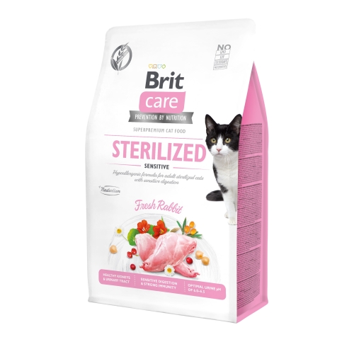 BRIT Care Sterilized barība sterilizētiem kaķiem, trusis, 7kg