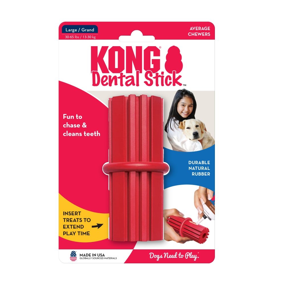 KONG Dental Stick rotaļlieta suņu zobu higiēnai, L izmērs - Produkta attēls 2