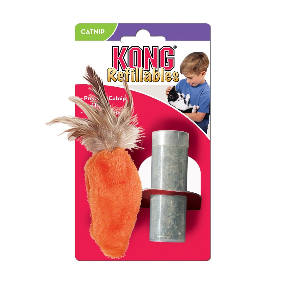 KONG Refillables Feather Top Carrot rotaļlieta kaķiem - Produkta attēls 2