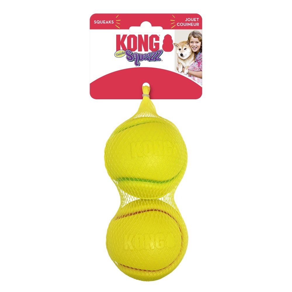 KONG Squeezz Tennis rotaļlieta suņiem, M, 2gb - Produkta attēls 3