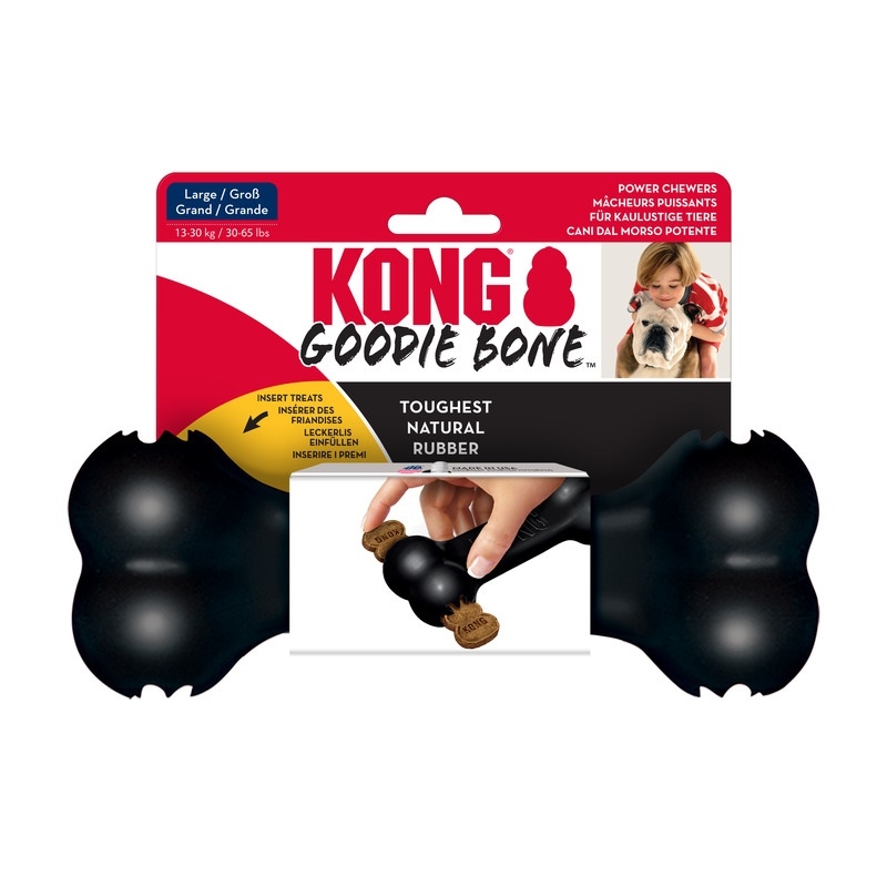 KONG Extreme Goodie Bone rotaļlieta suņiem, L, melna - Produkta attēls 3