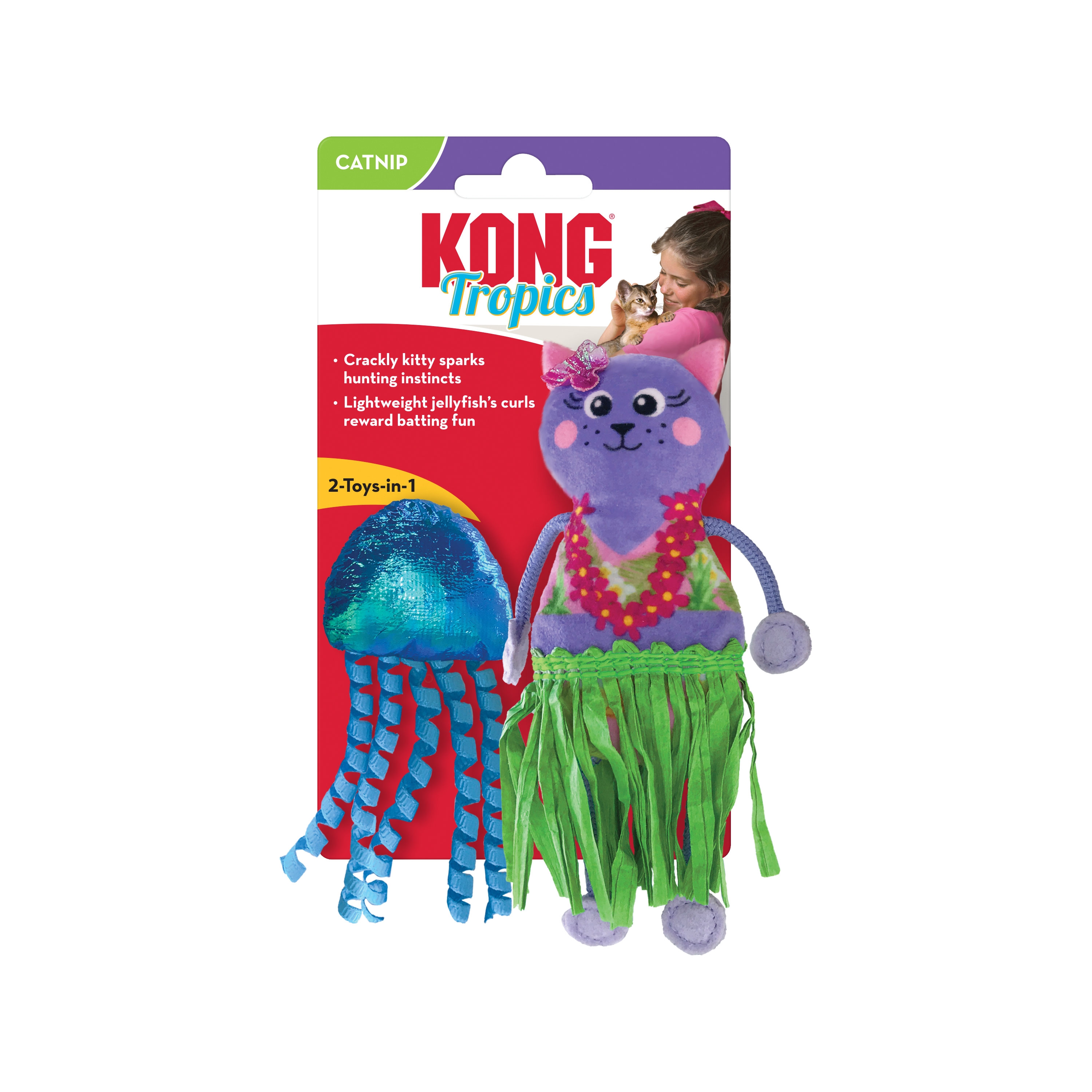 KONG Tropics Hula 2in1 rotaļlieta kaķiem - Produkta attēls 2