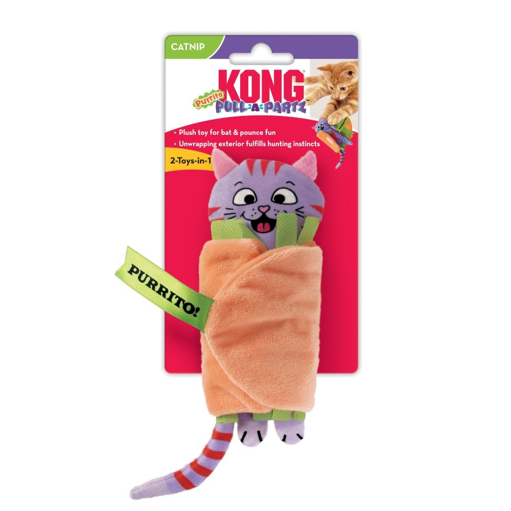 KONG Pull-A-Partz Purrito rotaļlieta kaķiem - Produkta attēls 2