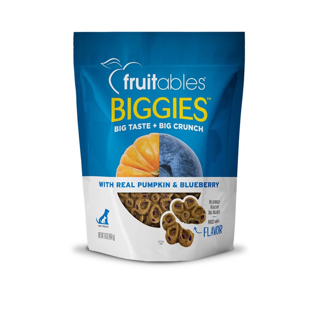 FRUITABLES BIGGIES gardums suņiem ķirbis/mellenes 454g - Produkta attēls 2