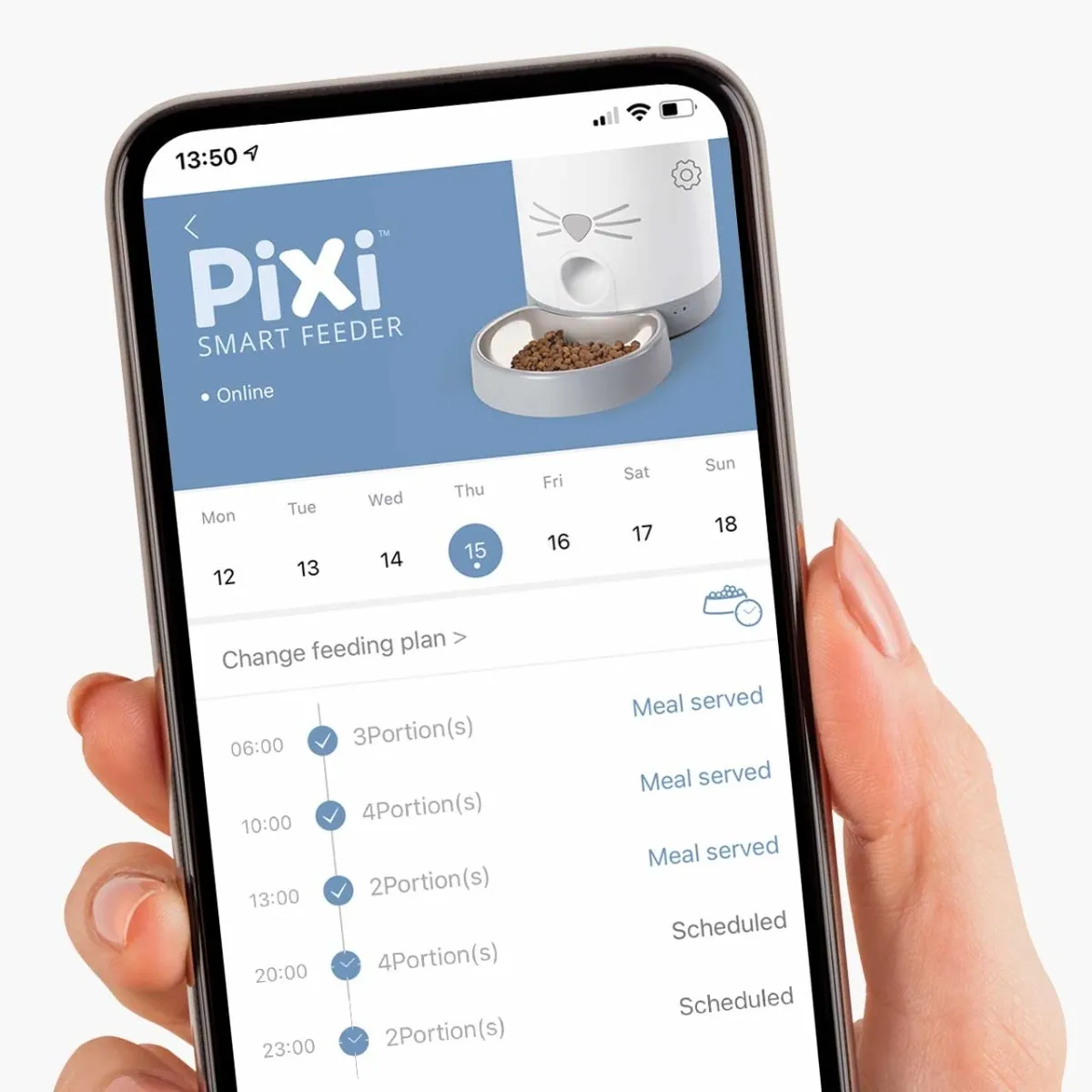 Catit Pixi Smart Feed barošanas trauks, balts - Produkta attēls 2